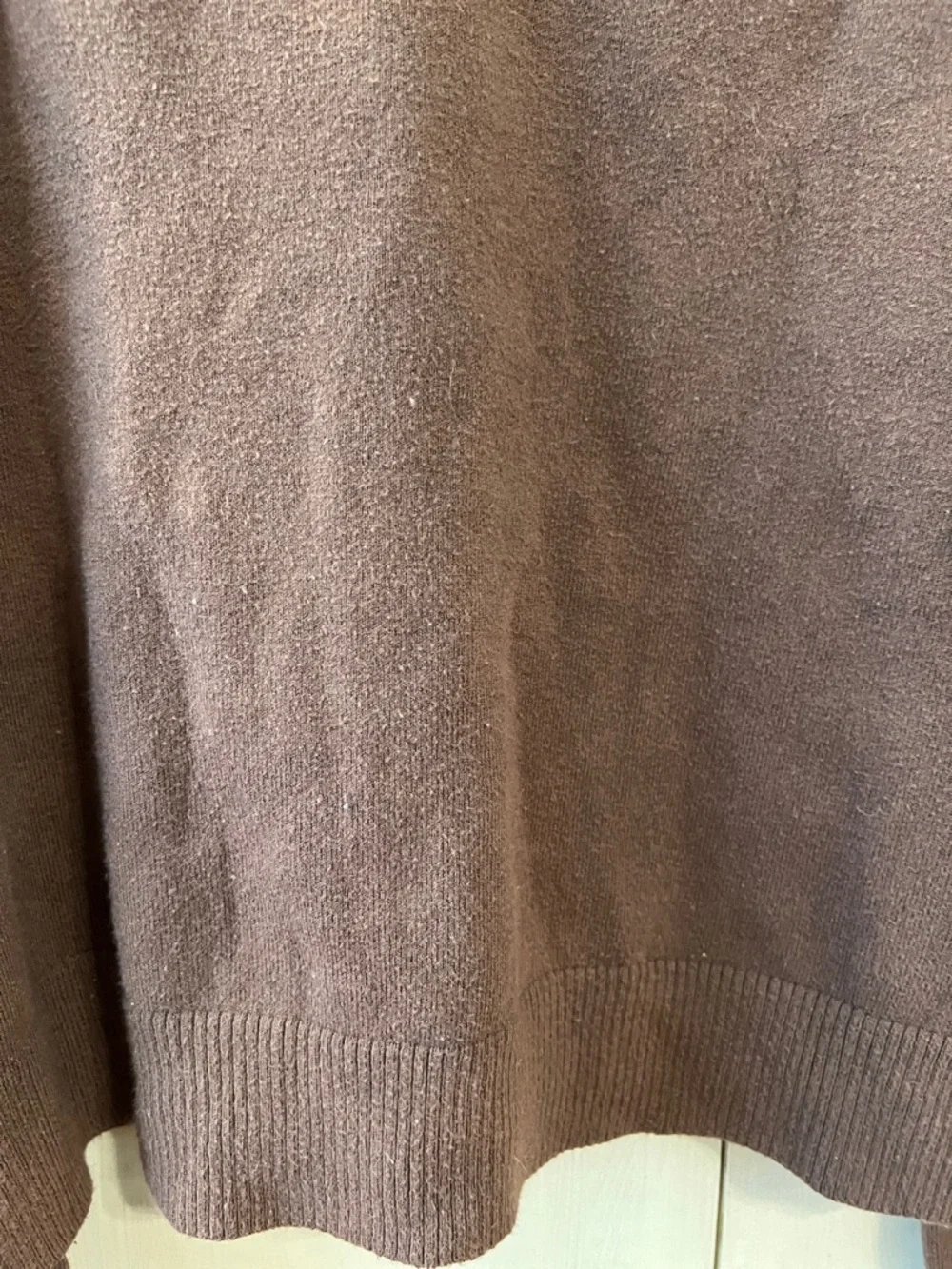 Nuuds Brown V-Neck Sweater XL Oversized Soft Knit Casual - Picture 9 of 14